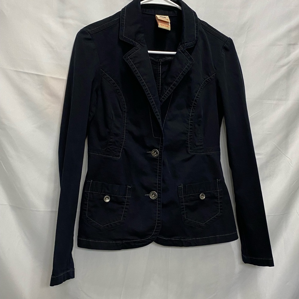 NWOT Faded Glory Black Blazer Two Button Women Size Small 4/6